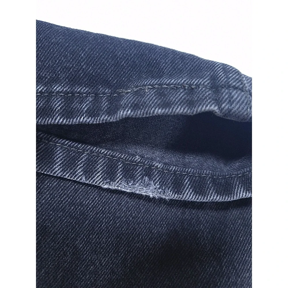 Levis 505 Regular Fit Black Jeans Straight Leg W33 L30 Mens Classic Denim Cotton